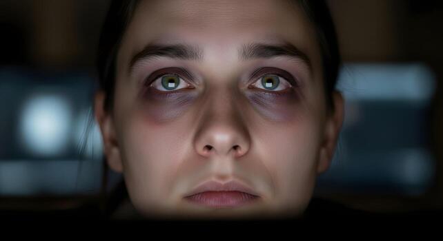 Dark circles liver sign